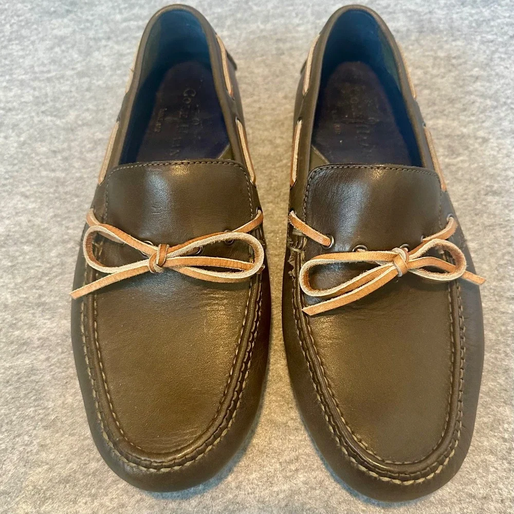 Cole Haan Nike Air Grant Driver Loafers Mens 8.5 M brown Leather‎ C1174